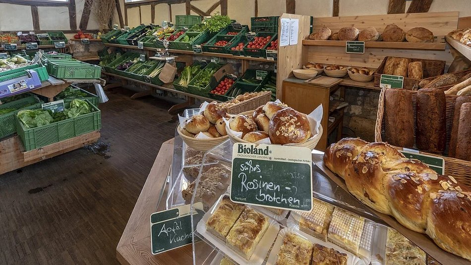 Bild zeigt einen Hofladen von innnen