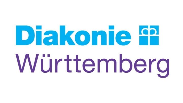 Logo der Diakonie Württemberg in lila und blau auf weißem Hintergrund.
