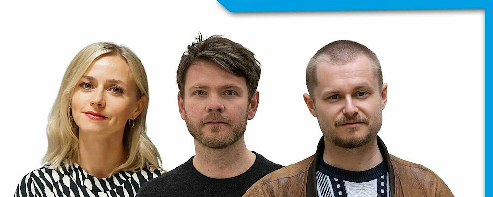 Die drei Preisträger 2023: (v.l.) Irina Peter, Arthur Bauer, Kolja Haaf