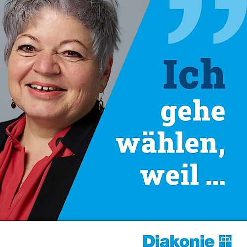 Nachgefragt bei Gabriele Hönes, Leiterin Gesundheit, Alter, Pflege Diakonie Württemberg:
#IchGeheWählenWeil…
… es mir...