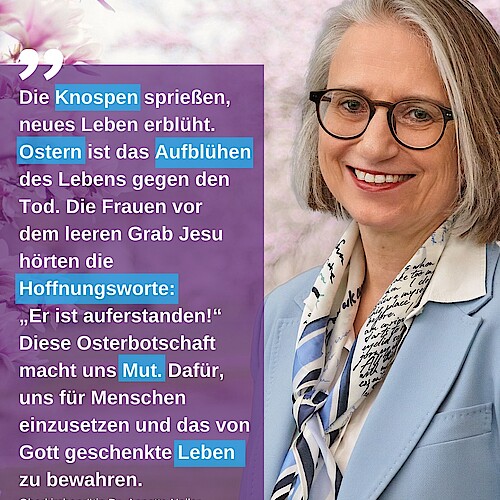 Mit ihrem Ostergruß macht unsere Vorstandsvorsitzende Oberkirchenrätin Dr. Annette Noller Mut und Hoffnung. 

Die...